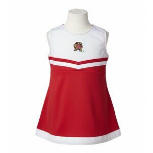 New NWT Maryland Terrapins Toddler Size 2T Shirt Dress Jumper Cheerleader Set